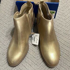 ARIZONA (New) Gold Ankle Boots